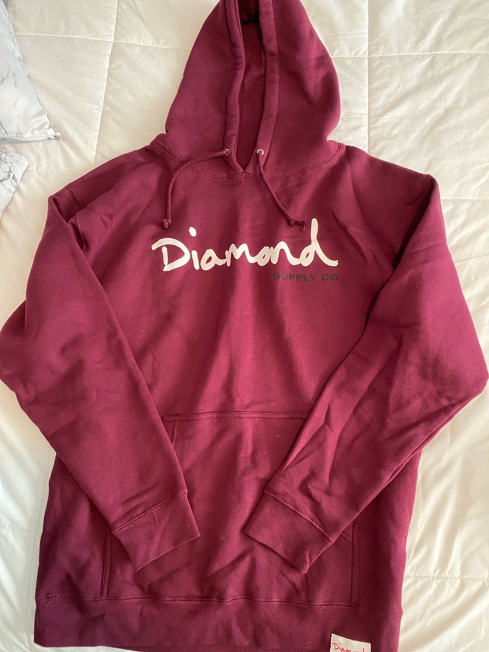 Diamond Supply Co. Maroon/White Script Hoodie
